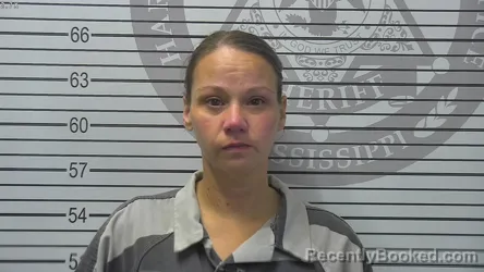 Mugshot of Casey Jo Ladner booked in Harrison County, Mississippi on September 13, 2026