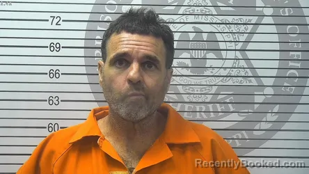 Mugshot of Rodney Joseph Moran booked in Harrison County, Mississippi on September 14, 2026