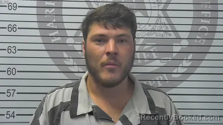 Mugshot of Justin James Kimmel booked in Harrison County, Mississippi on September 16, 2026