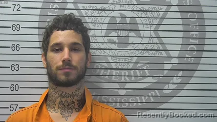 Mugshot of Brett Taylor Stewart booked in Harrison County, Mississippi on September 19, 2026
