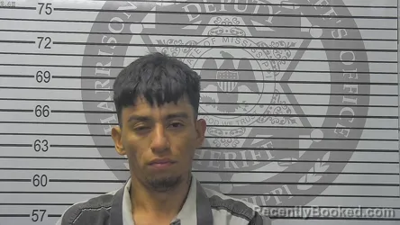 Mugshot of Erick-Alexis Suarez-Ramirez booked in Harrison County, Mississippi on September 24, 2026