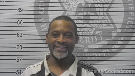 Booking photo from Harrison County, Mississippi