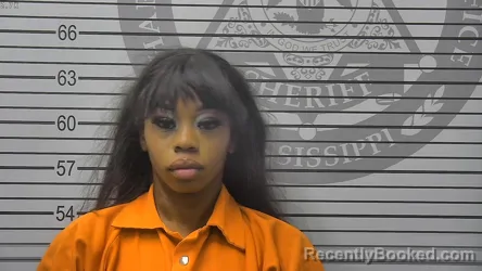 Mugshot of Jacquel Rasana Smith booked in Harrison County, Mississippi on October 4, 2026