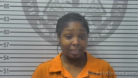 Mugshot of Tiffany Nicole Ware booked in Harrison County, Mississippi on October 10, 2026