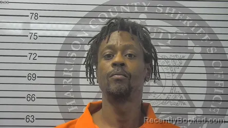 Mugshot of Jarvis Marcel Hooker booked in Harrison County, Mississippi on October 11, 2026