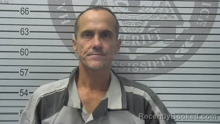 Mugshot of Justin Thomas Hamrick booked in Harrison County, Mississippi on October 12, 2026