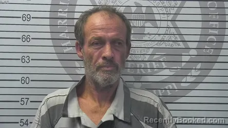 Mugshot of William Jeffrey Ball booked in Harrison County, Mississippi on October 13, 2026