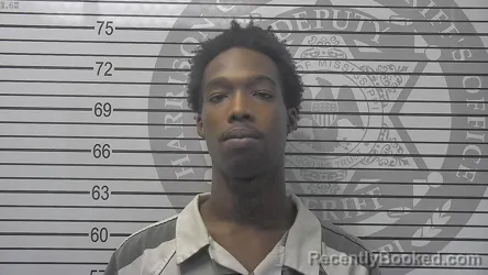 Mugshot of Travon Nolan Rashun Duckworth booked in Harrison County, Mississippi on October 16, 2026