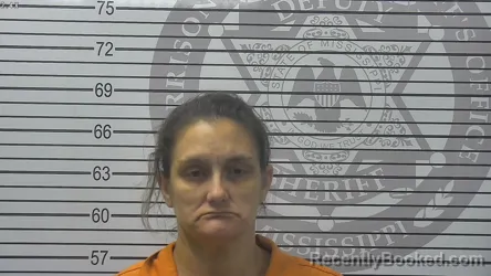 Mugshot of Jennifer Ann Helton booked in Harrison County, Mississippi on October 16, 2026