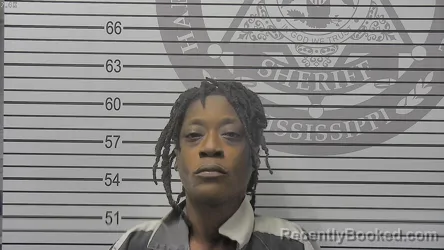 Mugshot of Lucinda Marcia Johnson booked in Harrison County, Mississippi on October 16, 2026