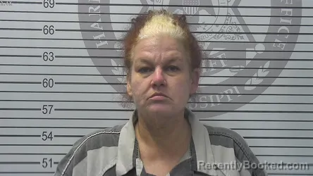 Mugshot of Carolyn Joy Sabo booked in Harrison County, Mississippi on October 17, 2026