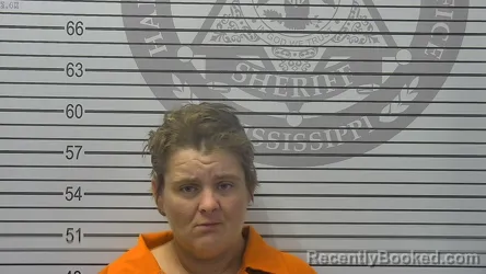 Mugshot of Clarice Marie Hebert booked in Harrison County, Mississippi on October 17, 2026