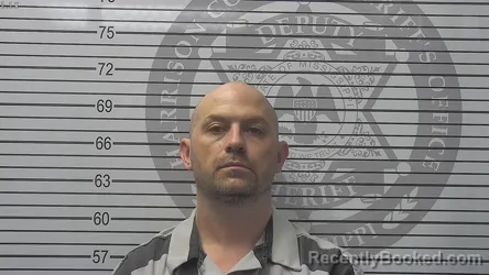 Mugshot of Brett James Ducote booked in Harrison County, Mississippi on October 18, 2026