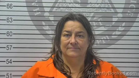 Mugshot of Rhonda Gail Powell booked in Harrison County, Mississippi on October 19, 2026