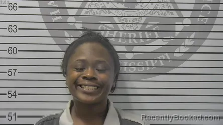 Mugshot of Marquetsha Danyell Lindsey booked in Harrison County, Mississippi on October 20, 2026