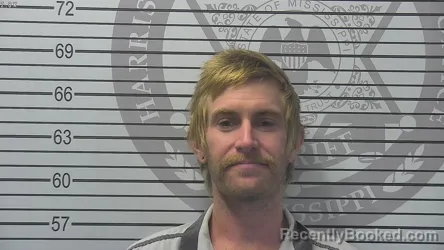 Mugshot of Christopher Neal Wright booked in Harrison County, Mississippi on October 21, 2026
