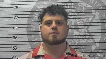 Mugshot of Ryan Christopher Caccamo booked in Harrison County, Mississippi on October 21, 2026