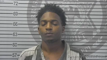 Mugshot of Garrett Tarell Jr White booked in Harrison County, Mississippi on October 21, 2026