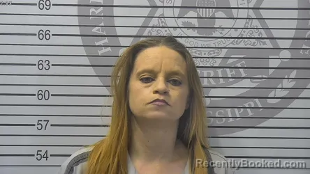 Mugshot of Robin Ann Jermyn booked in Harrison County, Mississippi on October 22, 2026