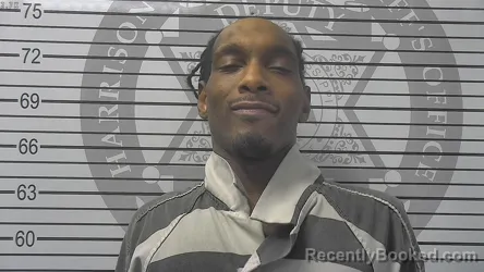 Mugshot of Deshawn Deramus booked in Harrison County, Mississippi on October 23, 2026