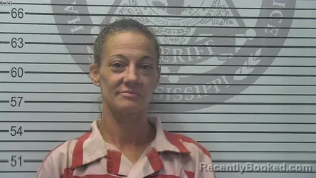 Mugshot of Amber Nicole Olson booked in Harrison County, Mississippi on October 23, 2026