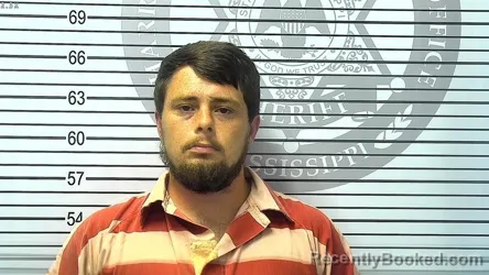 Mugshot of ASHTON WAYNE HICKMAN booked in Harrison County, Mississippi on March 8, 2026