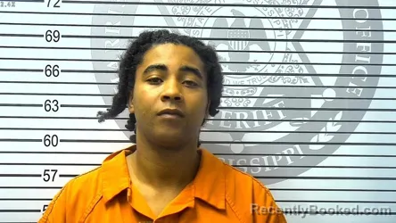 Mugshot of CHANNING ISAIAH SEMIEN booked in Harrison County, Mississippi on March 11, 2026