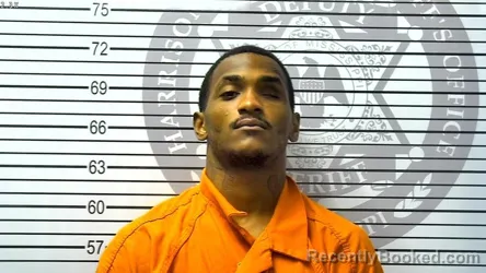 Mugshot of DENZEL MELIK WASHINGTON booked in Harrison County, Mississippi on March 9, 2026