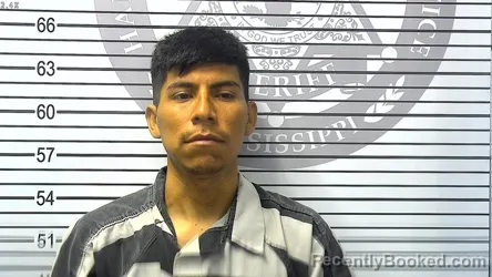 Mugshot of GILBER . DOMINGO-HERNANDEZ booked in Harrison County, Mississippi on March 14, 2026