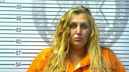 Mugshot of HALLIE MAIRE BURROWS booked in Harrison County, Mississippi on April 4, 2026