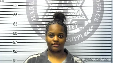 Mugshot of JASMIN SHEBEQIL KEYES booked in Harrison County, Mississippi on March 6, 2026