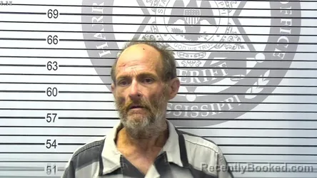 Mugshot of JAMES HAROLD MORAN booked in Harrison County, Mississippi on March 23, 2026