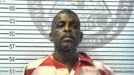 Mugshot of RICARDO DEWRIGHT HOLLIMAN booked in Harrison County, Mississippi on March 10, 2026