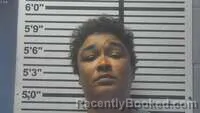 Mugshot of Katrina Johnson booked in Jones County, Mississippi on October 21, 2026