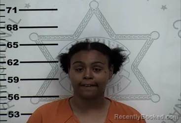 Mugshot of DESTINY JANAYA DOWD booked in Lafayette County, Mississippi on June 14, 2026