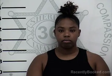 Mugshot of Denisha Jashun Montgomery booked in Lafayette County, Mississippi on August 21, 2026
