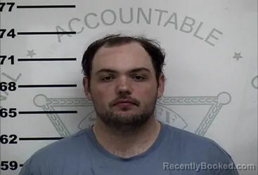 Mugshot of Wyatt Bland Rushing booked in Lafayette County, Mississippi on August 22, 2026