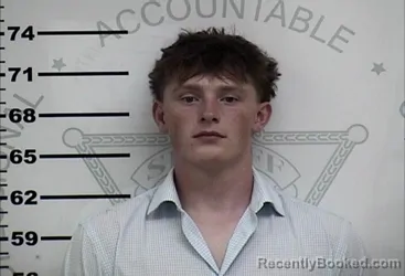 Mugshot of Brennen Makay Pruett booked in Lafayette County, Mississippi on August 24, 2026