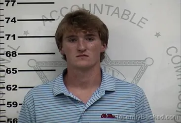 Mugshot of Logan Taylor Dorrell booked in Lafayette County, Mississippi on August 28, 2026