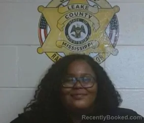 Mugshot of NADIA PAIGE LEFLORE-EVANS booked in Leake County, Mississippi on July 21, 2026