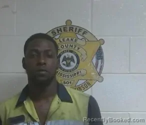 Mugshot of Leotavious Ellington booked in Leake County, Mississippi on August 20, 2026