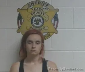 Mugshot of Shayla Marie Hughes booked in Leake County, Mississippi on October 7, 2026