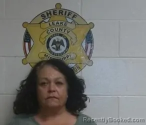 Mugshot of Gena Q Scott booked in Leake County, Mississippi on October 20, 2026