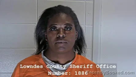 Mugshot of ANDREA MICHELLE SANDERS booked in Lowndes County, Mississippi on June 17, 2026