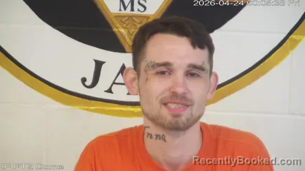 Mugshot of Bryan Aubrey Turnage booked in Marion County, Mississippi on April 23, 2026