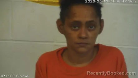 Mugshot of Erica Monique Thompson booked in Marion County, Mississippi on May 10, 2026