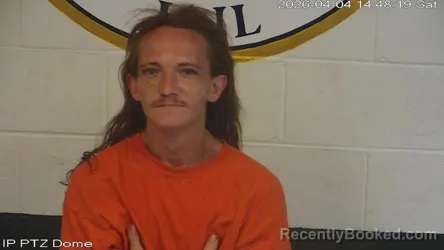 Mugshot of John Benjamin Mooney booked in Marion County, Mississippi on April 4, 2026