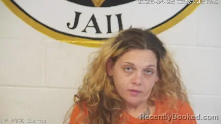 Mugshot of Jessica Lynne Ruby booked in Marion County, Mississippi on April 24, 2026