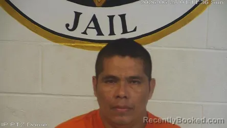 Mugshot of Julian Juarez Rosas booked in Marion County, Mississippi on June 27, 2026
