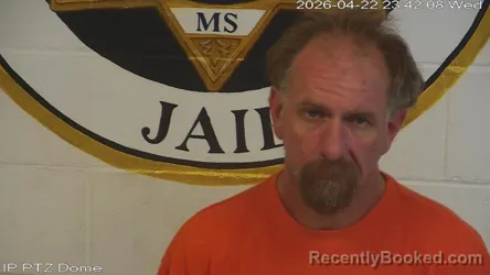 Mugshot of James Ethen Swartz booked in Marion County, Mississippi on April 22, 2026